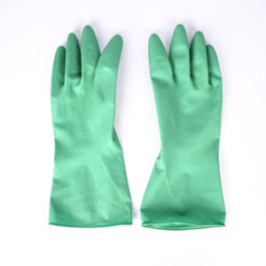 Gants de ménage imperméables en latex vert de 30cm avec texture antidérapante polyvalents pour le nettoyage de la <span class=keywords><strong>vaisselle</strong></span> Entretien ménager - Product Image 2