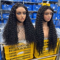 Perruques bouclées crépues en gros, perruques Lace Front en cheveux humains, perruques HD Lace pas chères pour femmes noires, perruques Pixie bouclées en cheveux humains