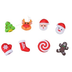 Funda protectora de silicona para cable de Navidad, diseño de dibujos animados, para cable de datos, cubierta para cable de carga, resistente a mordeduras y al desgaste - Product Image 4