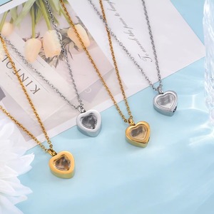 Pendentif Cœur Commémoratif en Acier Inoxydable, Bijou Funéraire pour Cendres Humaines, Collier Urne pour Cendres Humaines ou d'Animaux de Compagnie - Product Image 2