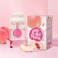 Aceite Labial Voluminizador Peach Plump 8ml OEM Marca Privada Iluminador Hidratante Colágeno Brillo Vegano