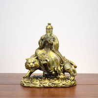 Statue en laiton de Zhang Daoling, maître céleste, divinité taoïste, figurine, OEM personnalisé pour l'autel et la protection du Feng Shui