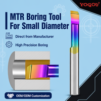 Barre de perçage miniature MTR Rainbow Coated droite pour acier trempé, outils de perçage CNC, tournage de précision, vente en gros, métrique, stable