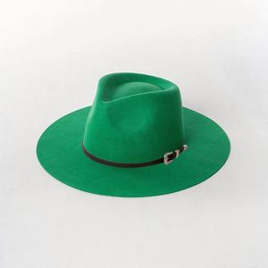 Sombrero de Vaquero Clásico Personalizado al por Mayor, Sombrero de Fieltro Liso de Color Sólido para Hombre Adulto, Sombreros Fedora Estilo Western - Product Image 5