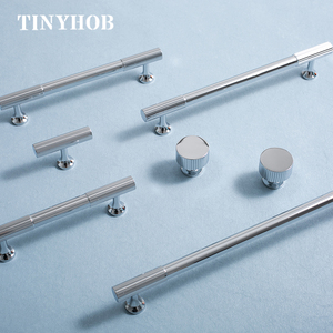 Chrome brillant lignes Verticales En Laiton Massif Tiroir Boutons T bar Poignée Chambre Poignées D'armoires de Cuisine Porte Poignée C-4449 - Product Image 4