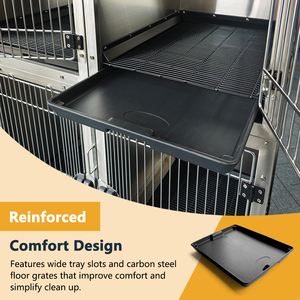 Cage de toilettage modulaire en acier inoxydable de haute qualité, robuste et au design original, pour chiens de grande taille - Product Image 4