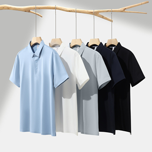 <strong>80S</strong> Premium Fabric <strong>Men's</strong> Classic Polo Shirts Custom Logo Seamless Soft Silky Business Casual Versatile <strong>Men</strong> <strong>Clothes</strong> - Product Image 2