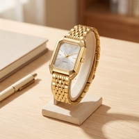 Montre à quartz à cadran vert, bracelet en métal rectangulaire, montre-bracelet analogique, mode féminine, cadeau pour étudiante