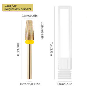 Màu vàng vonfram móng tay khoan bit Vàng vonfram thép móng tay khoan bit ống nhựa Carbide móng tay khoan bit - Product Image 5