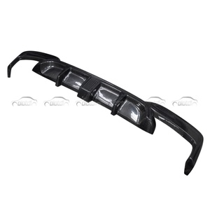 MT Style Rear Bumper Lip Carbon Fiber Fins Spoiler Winglet Splitter with <b>LED</b> <b>Diffuser</b> for BMW F06 F12 F13 M6 2014+ - Product Image 3