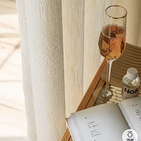 Voilage Jacquard Paisley Français de Luxe, Rideau Transparent Élégant avec Volants en Dentelle, Voile de Fenêtre Filtrant la Lumière, Décoration Intérieure Sur Mesure
