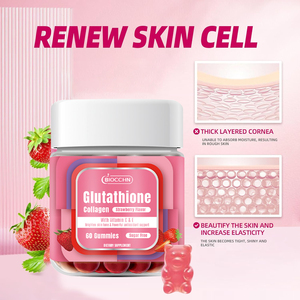 Custom Private Label L-Glutathione Gummies with Hydrolyzed Collagen <strong>Vitamin</strong> E, <strong>Vitamin</strong> C Supplement for Skin Whitening Formula - Product Image 3