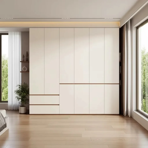 Armoire moderne de luxe en noyer sur mesure, rangement intelligent intégré, mobilier de chambre principale, best-seller - Product Image 4