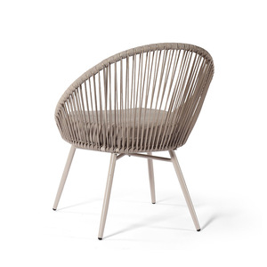 Chaises d'extérieur modernes en aluminium et corde tressée pour café, jardin, patio, espace de loisirs, cour, salle à manger, salon, école, cuisine - Prix abordable - Product Image 3