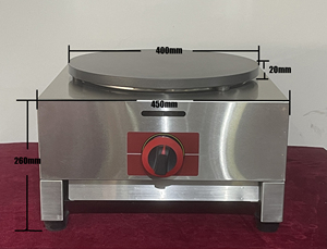 Máquina para Hacer Crepas Redonda de Gas para Mostrador OUTE, Máquina Comercial de Acero Inoxidable para Hacer Panqueques para Cafetería, Desayuno, <span class=keywords><strong>Bar</strong></span> de Snacks, Panadería - Product Image 4