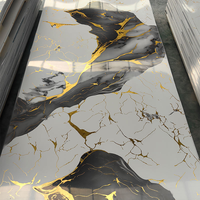 Panneaux muraux en marbre artificiel UV au design moderne, revêtement flexible et durable pour la décoration intérieure de la maison, panneau mural 3D