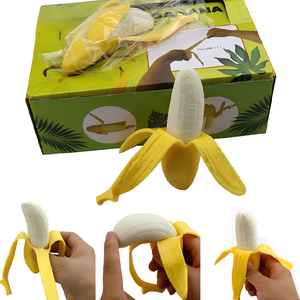 Jouet anti-stress souple en forme de banane – Jouet amusant et original à décoller avec des fils, pour soulager le stress, pour unisexe, à partir de 14 ans - Product Image 1