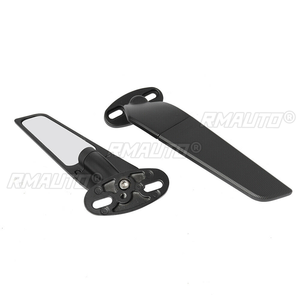 Rétroviseurs de moto modifiés avec ailes coupe-vent et éclairage latéral rotatif réglable pour Yamaha YZF R1 R6 R25 R3 R125 R15 Suzuki GSXR - Product Image 3