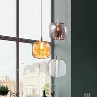 Lustre suspendu ovale BGST à tête unique, design moderne et luxueux, créatif, en verre, pour escaliers