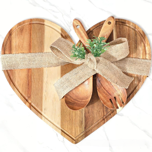 Ensemble de planches à découper en bois d'acacia rustique avec cuillères gravées « Home Sweet Home », plateau à charcuterie pour agent immobilier, cadeau de pendaison de crémaillère - Product Image 5