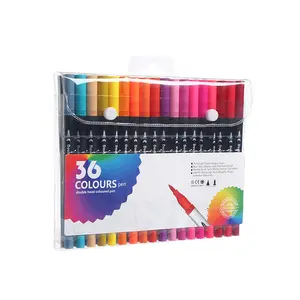Art Markers Custom Dual Fine and Brush Colored Marker Pens for Coloring Journaling Drawing