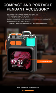 2025 Mới Nhất 5W Màn Hình Cảm Ứng Loa Di Động Hỗ Trợ Thẻ SD Ứng Dụng Điều Khiển Báo Động RGB <span class=keywords><strong>LED</strong></span> Kim Loại Nhựa Cho Các Bên Ngoài Trời - Product Image 5