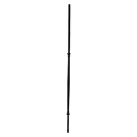 Balustre d'escalier en aluminium noir mat à boucle oblongue simple pour rampe d'escalier intérieure