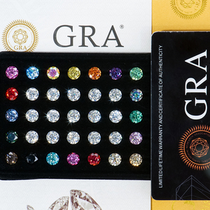 Nuovo 2024 All'ingrosso Moissanite Certificato GRA <span class=keywords><strong>Bianco</strong></span> Brillante Colore D VVS VVS1 Taglio Rotondo Fancy, Pietra Sciolta Tipo Diamante - Product Image 1