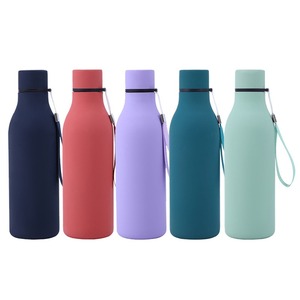 Logotipo personalizado 18/8 Bebida térmica Deportes Botella DE AGUA DE ACERO INOXIDABLE Forma de cola Botella de agua de acero inoxidable para niños para la escuela - Product Image 1