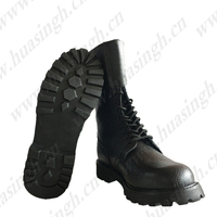 Bottes de Combat Tactiques XC French Rangers, 10 Pouces, Montage Goodyear, Cuir Gaufré, Uniforme Militaire HSM266
