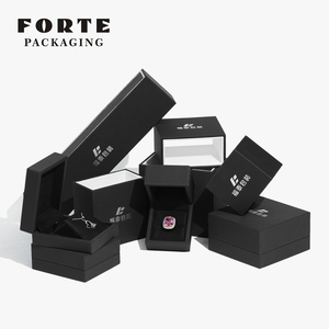 FORTE 2025 Boîte à bijoux en cuir PU avec logo personnalisé, nouvelle conception de boîtes d'emballage pour bijoux de luxe - Product Image 2