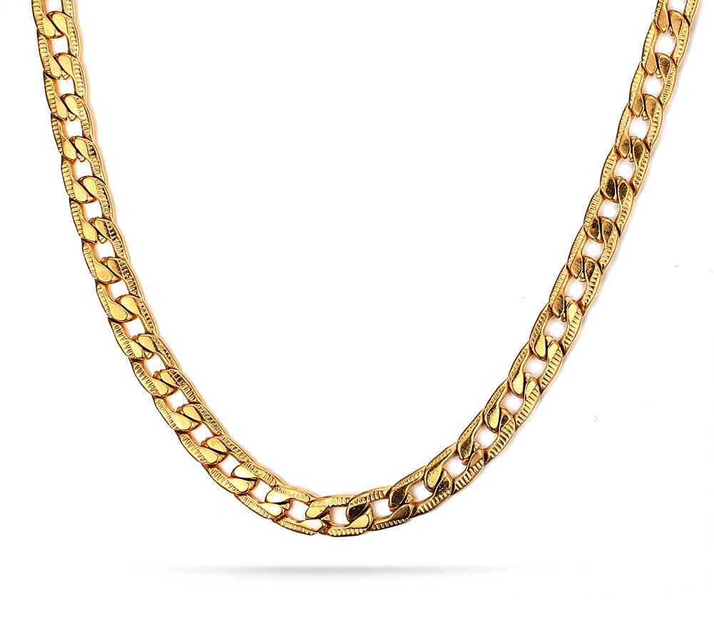 Base En Acier Inoxydable Punk Collier pour Hommes Femmes Cubain Lien Chaîne Sautoirs Vintage Noir Ton Or En Métal Solide