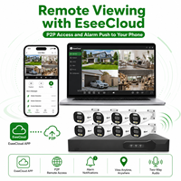 Système de surveillance Wistino 8MP PoE IP Camera 8CH NVR avec vision nocturne couleur en temps réel, alerte de mouvement, système de sécurité CCTV