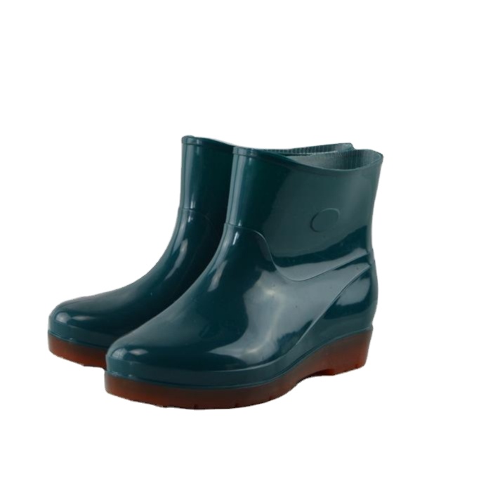 Дешевые, оптовая продажа, высококачественные женские резиновые ботинки из ПВХ, ботильоны для продажи онлайн