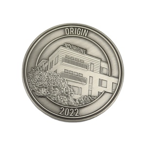 制造工厂低价ODM OEM 2色锌合金银色徽标定制仿古压铸挑战硬币 - Product Image 4