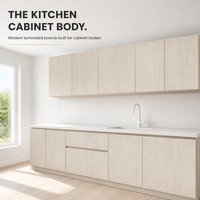 Panneau de fibres à densité moyenne (MDF) de qualité E1, résistant à l'humidité, 18 mm, stratifié moderne, pour meubles de cuisine