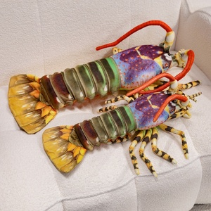 Homard australien réaliste en peluche oreiller doux <span class=keywords><strong>crabe</strong></span> peluche jouet Simulation bleu peluche câlin poupées de homard de mer - Product Image 5