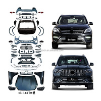 ML W166 à GLE W167 53 Kit de carrosserie pour Mercedes 13-15 ML classe 16-19 GLE classe mise à niveau GLE W167 53 AMG grille de capot de pare-chocs avant de voiture
