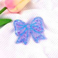 Nouvel accessoire de sac en acrylique en forme de nœud de dessin animé mignon, patch DIY en acrylique