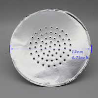 LY YDK140 Feuilles d'aluminium jetables pour chicha 140 mm, lisses, faciles à utiliser, disques de feuille de chicha, motif uni, contrôle de la chaleur