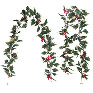 <span class=keywords><strong>Guirlande</strong></span> <span class=keywords><strong>de</strong></span> vigne à feuilles artificielles raspberry, pour noël, décorations <span class=keywords><strong>de</strong></span> fête <span class=keywords><strong>de</strong></span> noël - Product Image 1