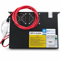 Alimentation électrique pour laser CO2, pilote AC220V pour machine de gravure et de découpe laser, refroidissement à double ventilateur, câble haute tension, boîtier métallique