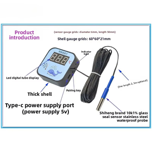 Sensor suhu koneksi mikro ponsel Wifi Remote dengan layar lemari es ikan termostat surya WF1W-DP - Product Image 3