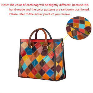 Sac en cuir lisse à carreaux colorés de nouveau style récemment populaire, sac à bandoulière de conception de niche, sac à dos de vacances de grande capacité - Product Image 6