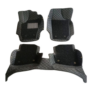 PVCレザーカーマット新しいデザインカバーしきい値高級レザー + コイルフォーチュナーカーマット - Product Image 3