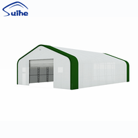 Carpa de Almacenamiento Industrial Plegable Tipo Salón con Doble Armazón y Alta Resistencia