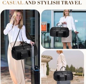 Muestra Gratuita, Bolsa de Viaje 2 en 1 Impermeable y Plegable, Bolsas de Cuero para Ropa, Bolsa de Viaje Convertible para Ropa, Bolsa de Lona para Hombre - Product Image 6
