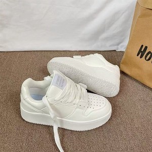Zapatillas Deportivas Blancas de Suela Gruesa Estilo Coreano para Mujer, Zapatos para Caminar que Aumentan la Estatura, Modelo 2026, Modernos, Versátiles, Transpirables, para Estudiantes - Product Image 3