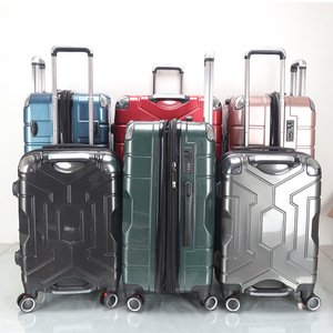 Carry-On <b>Suitcase</b> 20-Inch Set Durable Swivel Wheels Zipper Closure Unisex Travel Luggage Solid Color Multi-Color Options - Product Image 1