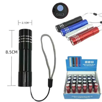 Senter LED Mini Portabel Cahaya Kuat dengan Reflektor Aluminium, Dapat Diisi Ulang via USB, Senter Genggam Kecil, Lampu Saku